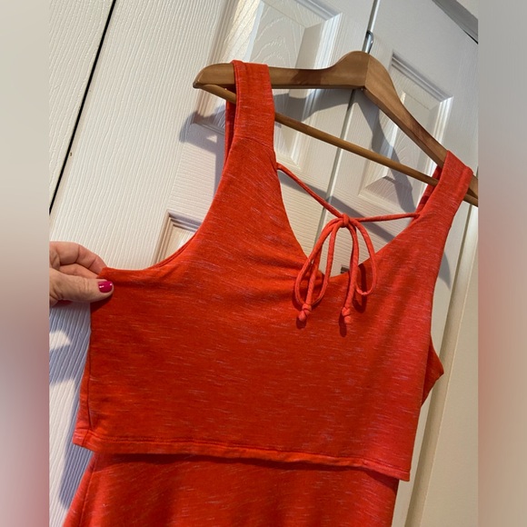 Cabi #5972~Weekend Dress~Stunning Sunset Orange~Scoop Neck~Back Tie Detailing - Picture 8 of 11